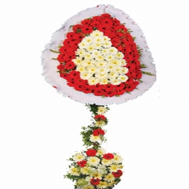  Antalya Çiçek Siparişi Düğün ve Açılış Çiçeği 7 (İki Katlı Çelenk)
