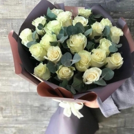  Antalya Çiçek Siparişi 21 Adet BEYAZ  Aşk Buketi